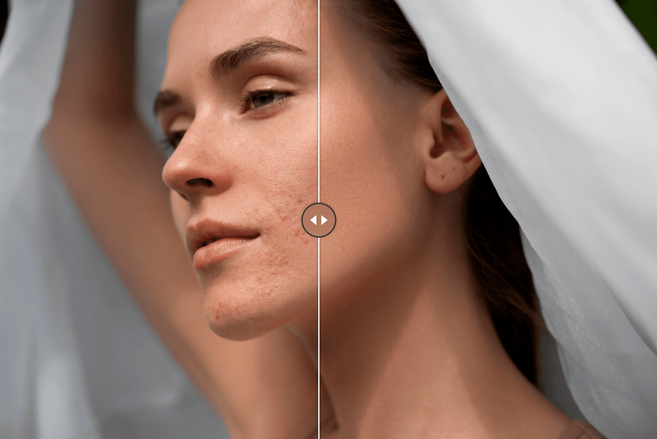 AI skin retouching