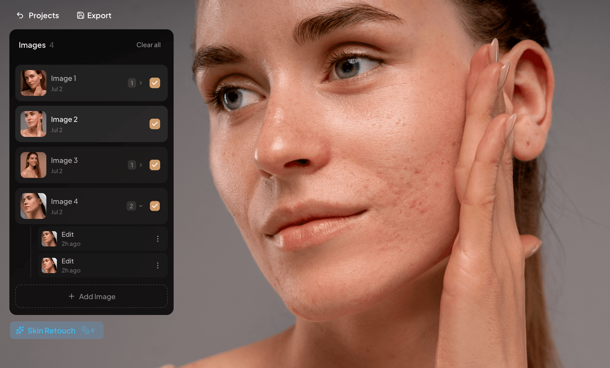 AI batch retouch photoshoot